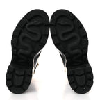 Gucci Magnum Calfskin Fur Pearl Lace Up Combat Ankle Boots 39.5 Black Naturale
