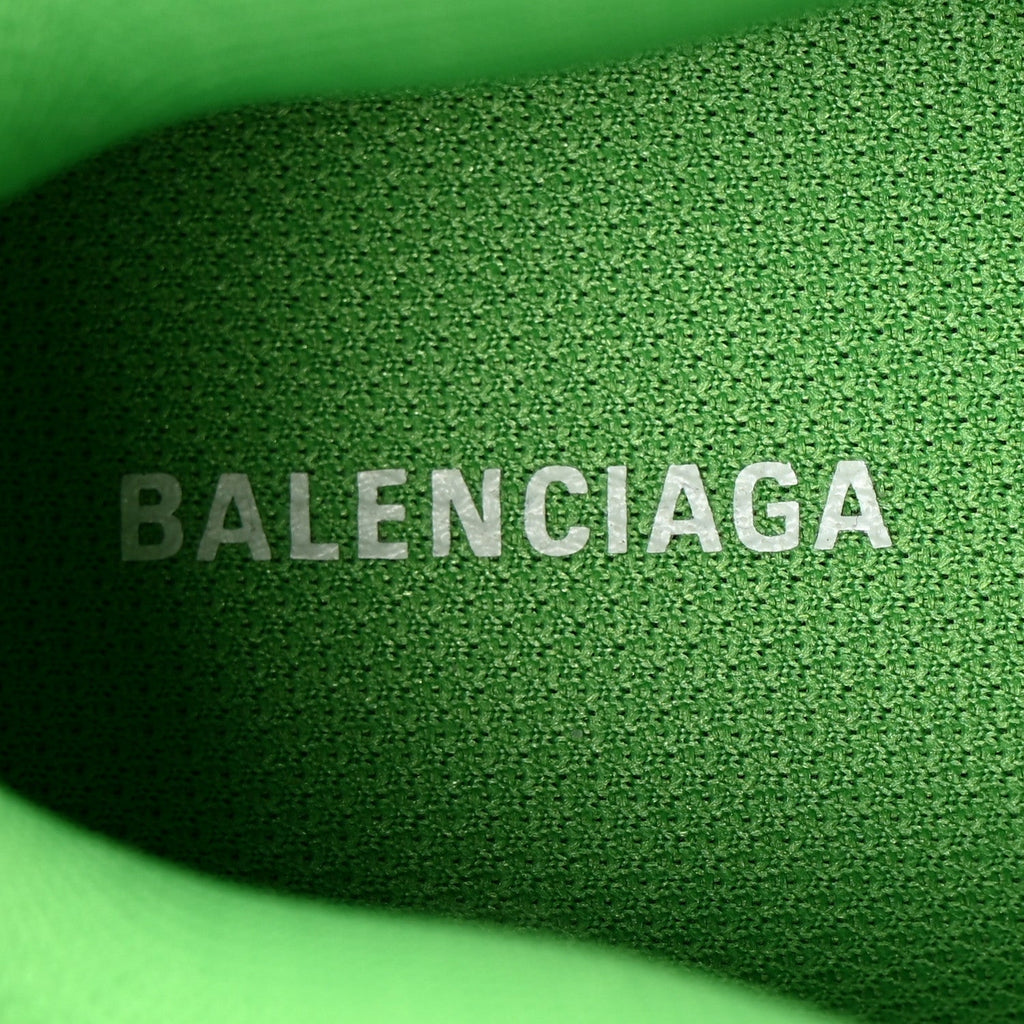 Balenciaga Fabric Mesh Clear Sole Womens Triple S Sneakers 36 Fluo Green