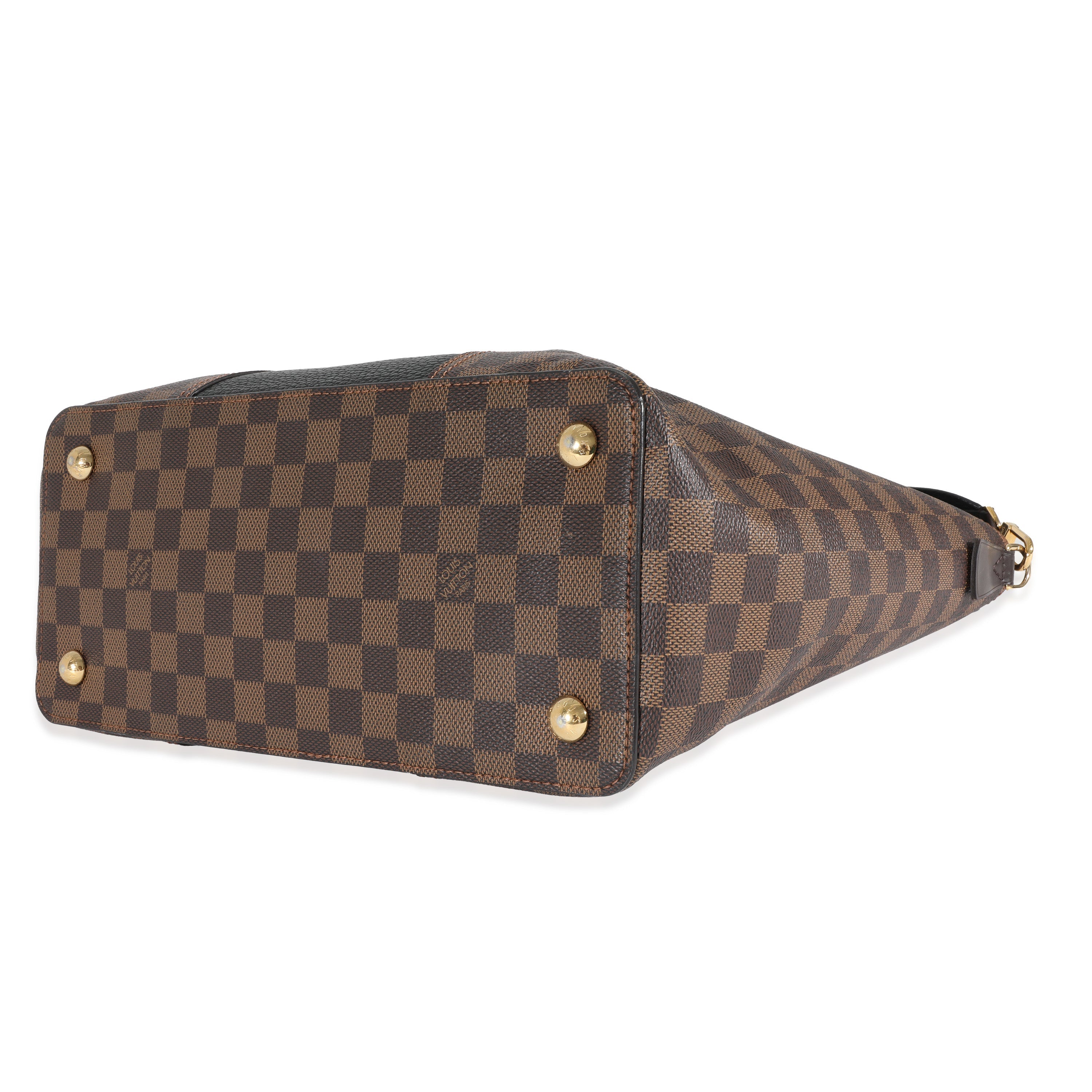 Louis Vuitton Louis Vuitton Canvas Damier Ebene Taurillon Jersey Tote
