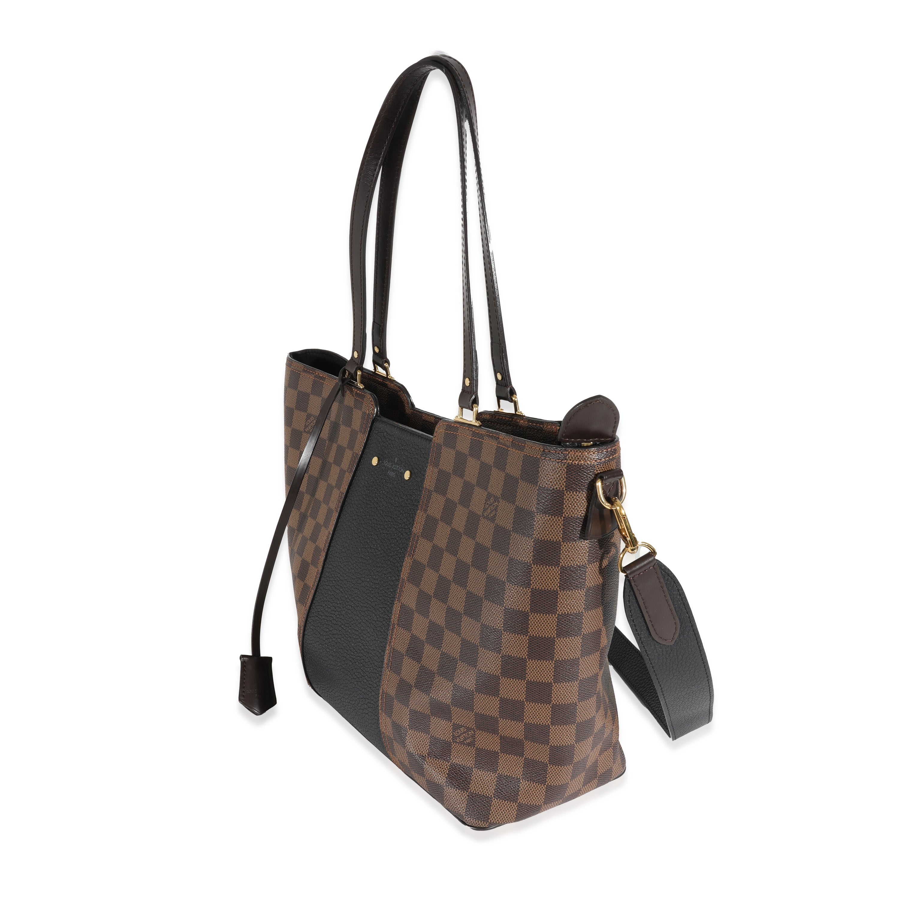Louis Vuitton Louis Vuitton Canvas Damier Ebene Taurillon Jersey Tote