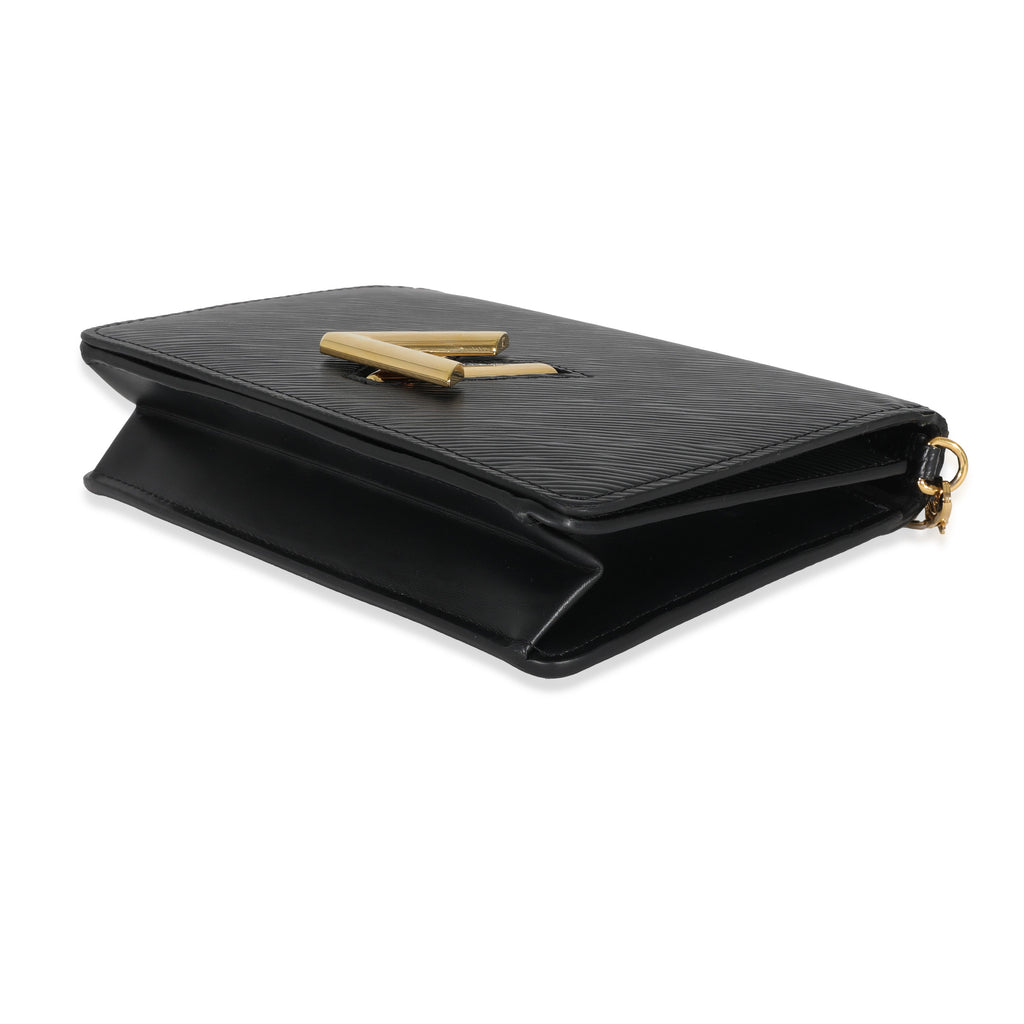 Louis Vuitton Louis Vuitton Black Epi Twist Belt Chain Pouch