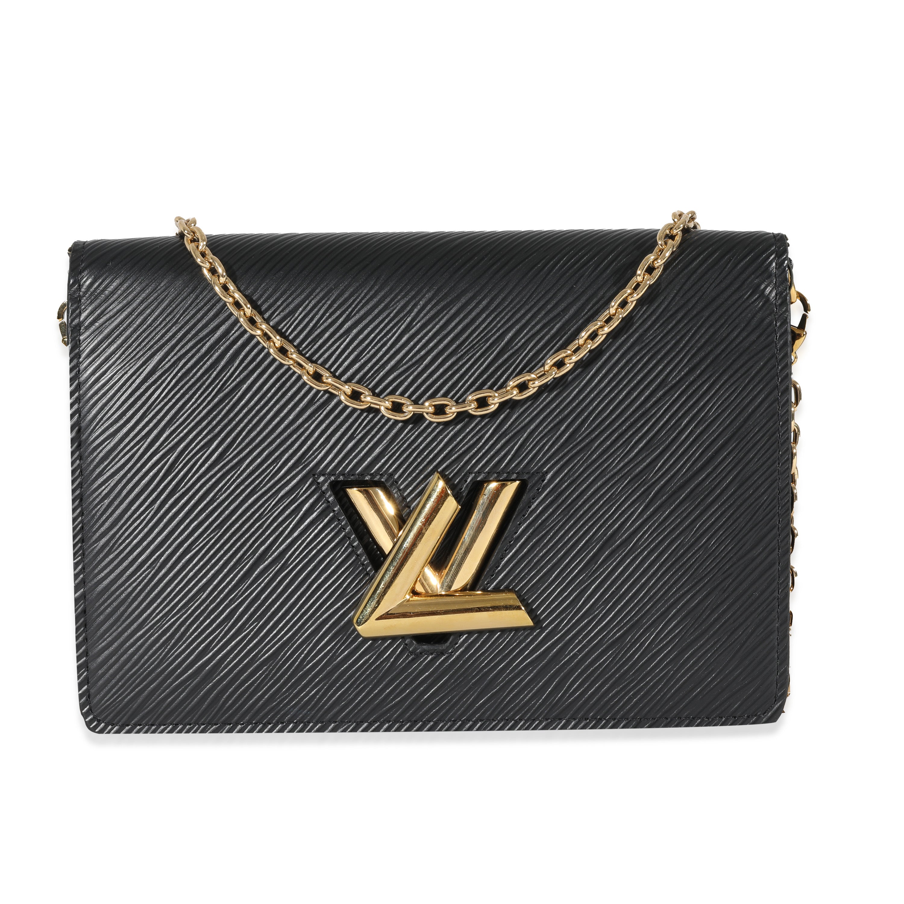 Louis Vuitton Louis Vuitton Black Epi Twist Belt Chain Pouch
