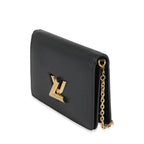 Louis Vuitton Louis Vuitton Black Epi Twist Belt Chain Pouch