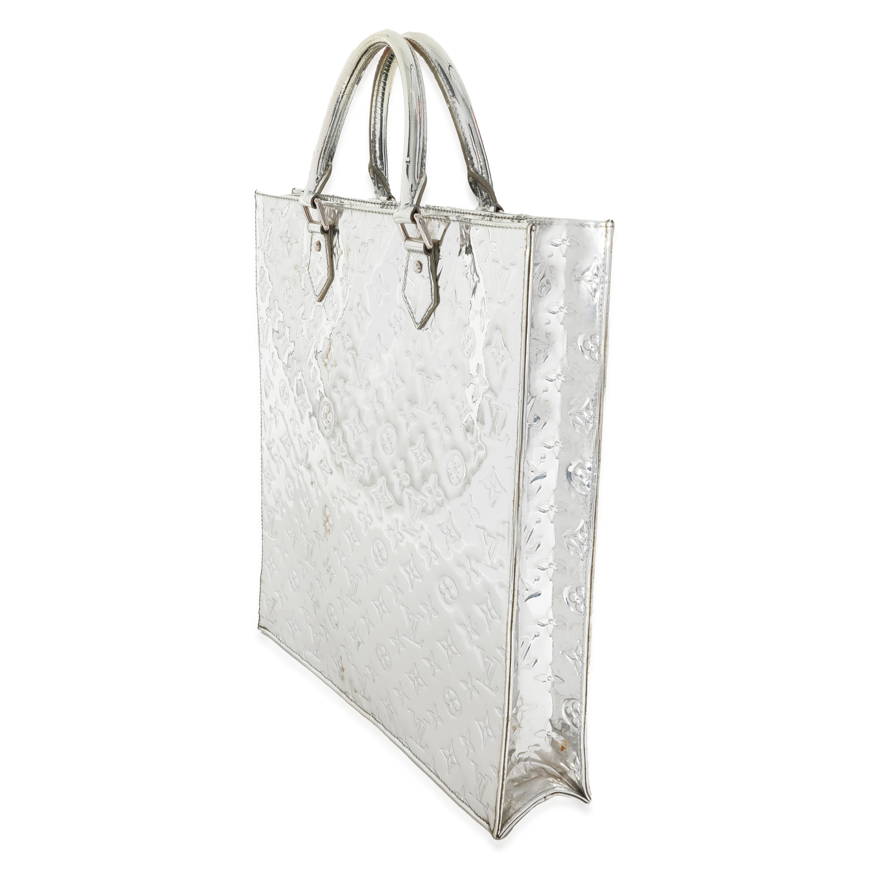 Louis Vuitton Louis Vuitton Silver PVC Monogram Miroir Sac Plat