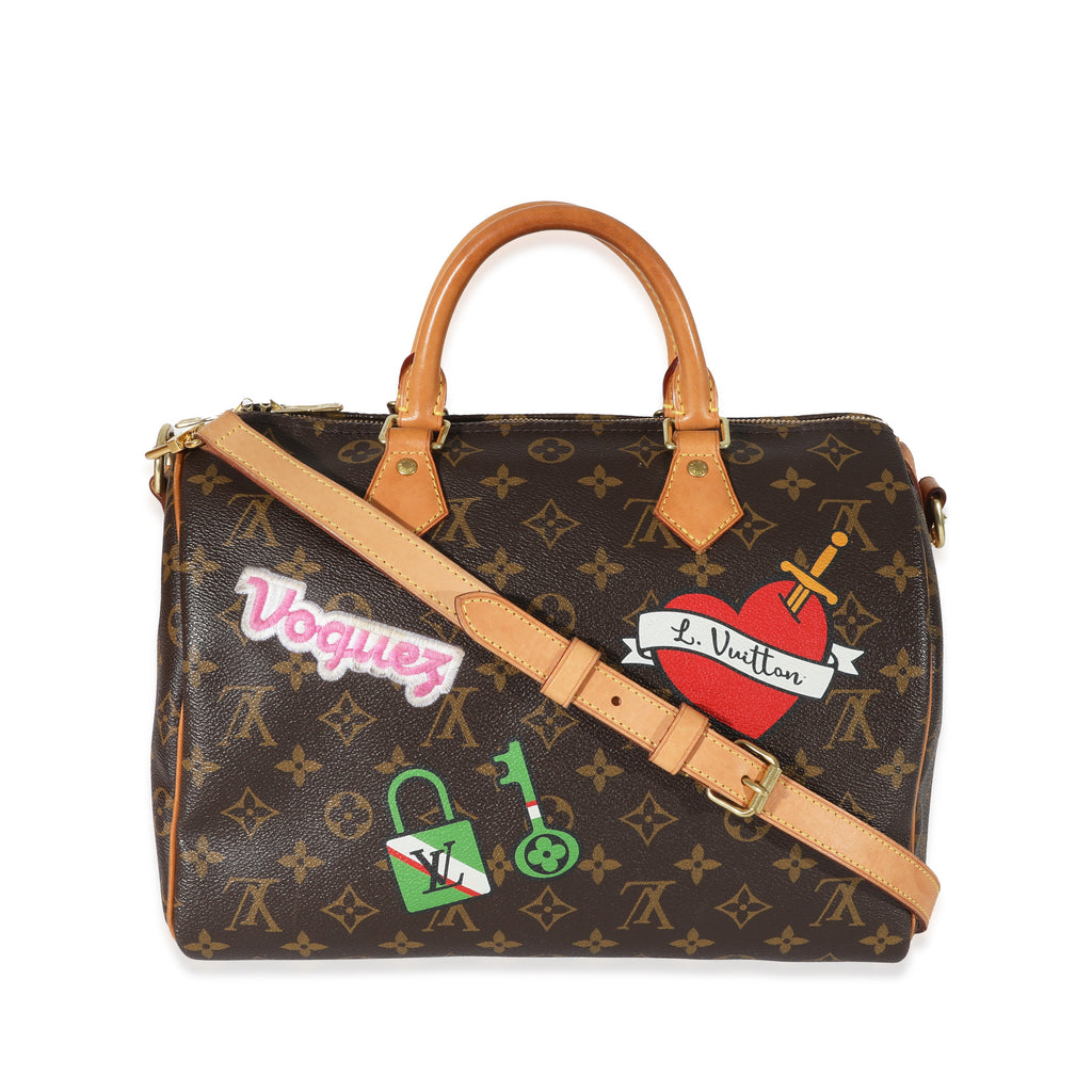 Louis Vuitton Louis Vuitton Monogram Canvas Patches Speedy Bandouliere 30