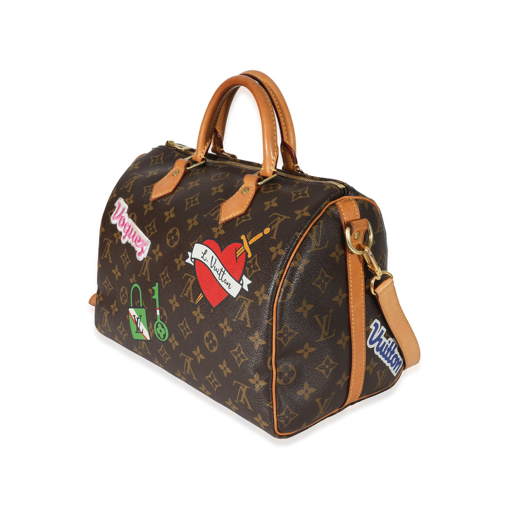 Louis Vuitton Louis Vuitton Monogram Canvas Patches Speedy Bandouliere 30