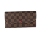 Louis Vuitton Louis Vuitton Damier Ebene Canvas Emilie Wallet