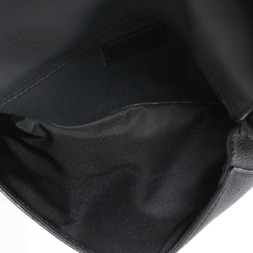 Louis Vuitton Louis Vuitton Black Leather Aerogram Sling Bag