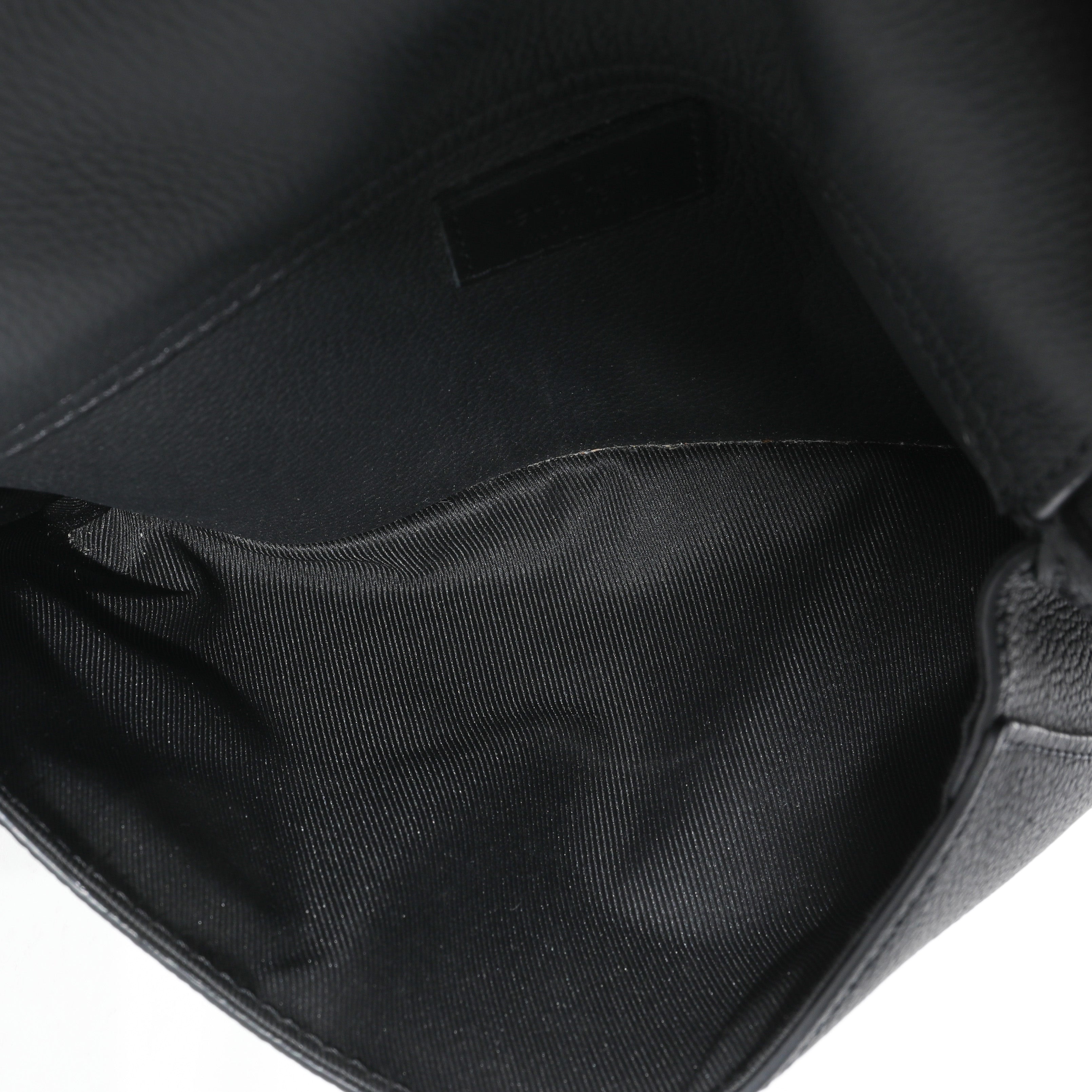 Louis Vuitton Louis Vuitton Black Leather Aerogram Sling Bag