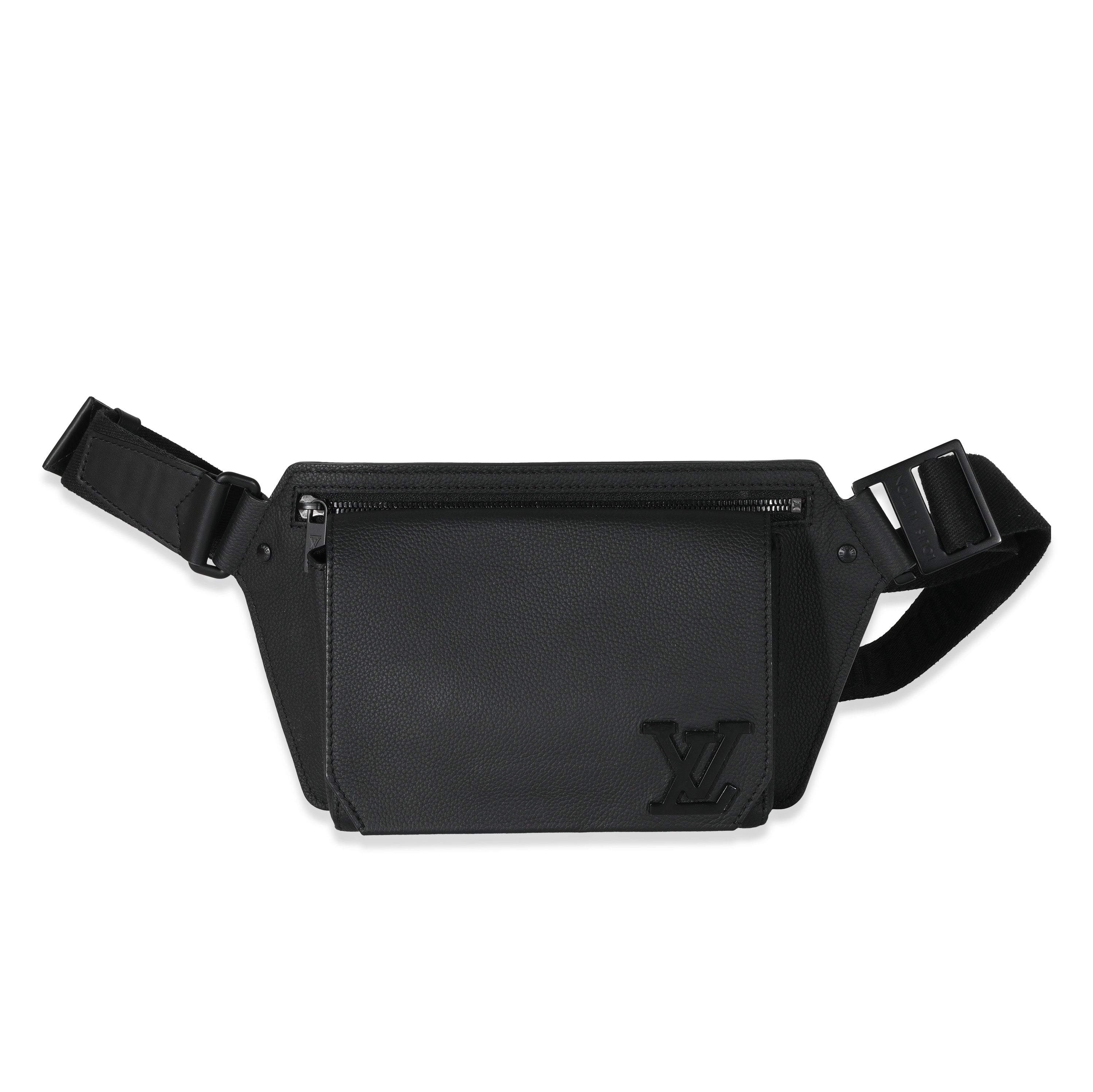 Louis Vuitton Louis Vuitton Black Leather Aerogram Sling Bag