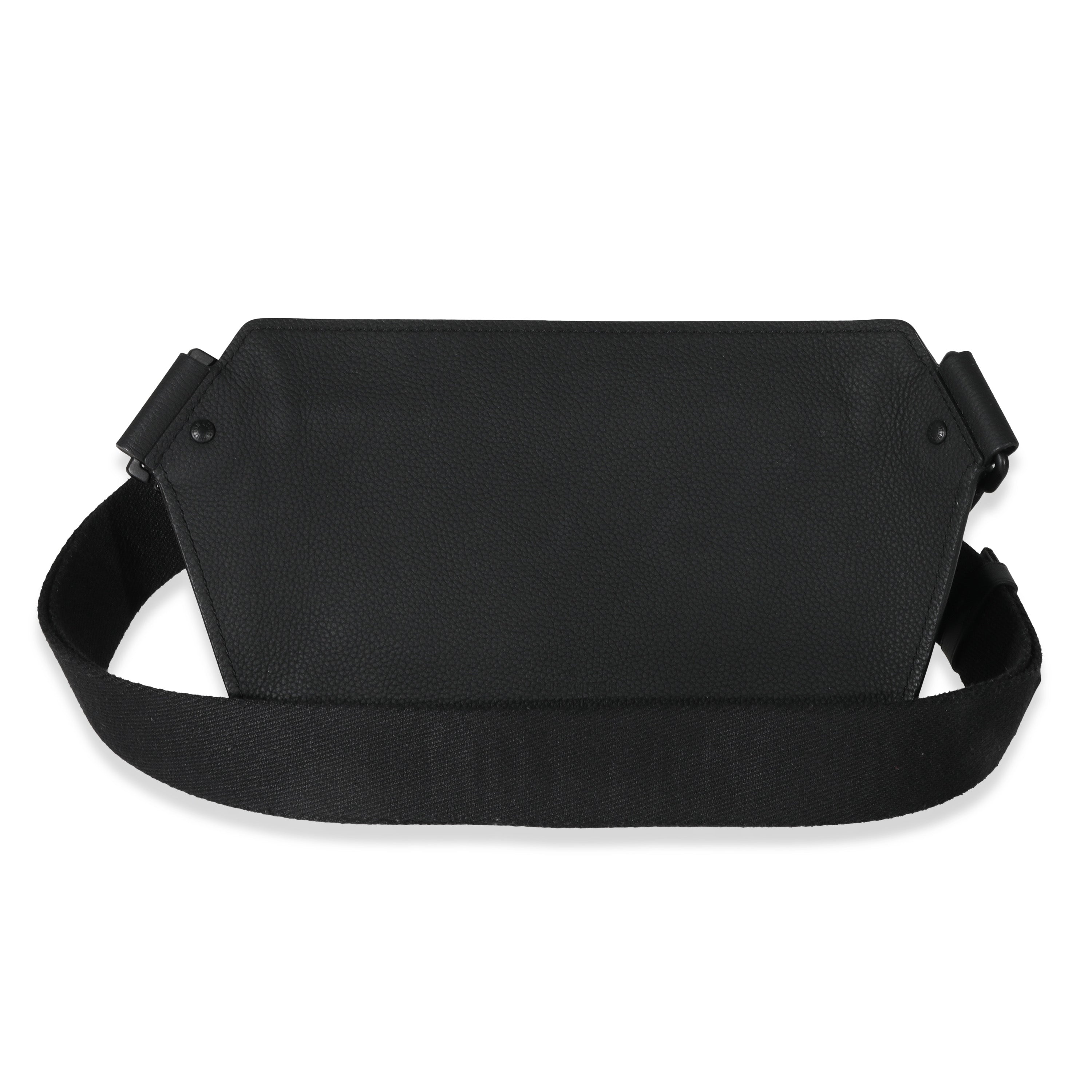 Louis Vuitton Louis Vuitton Black Leather Aerogram Sling Bag