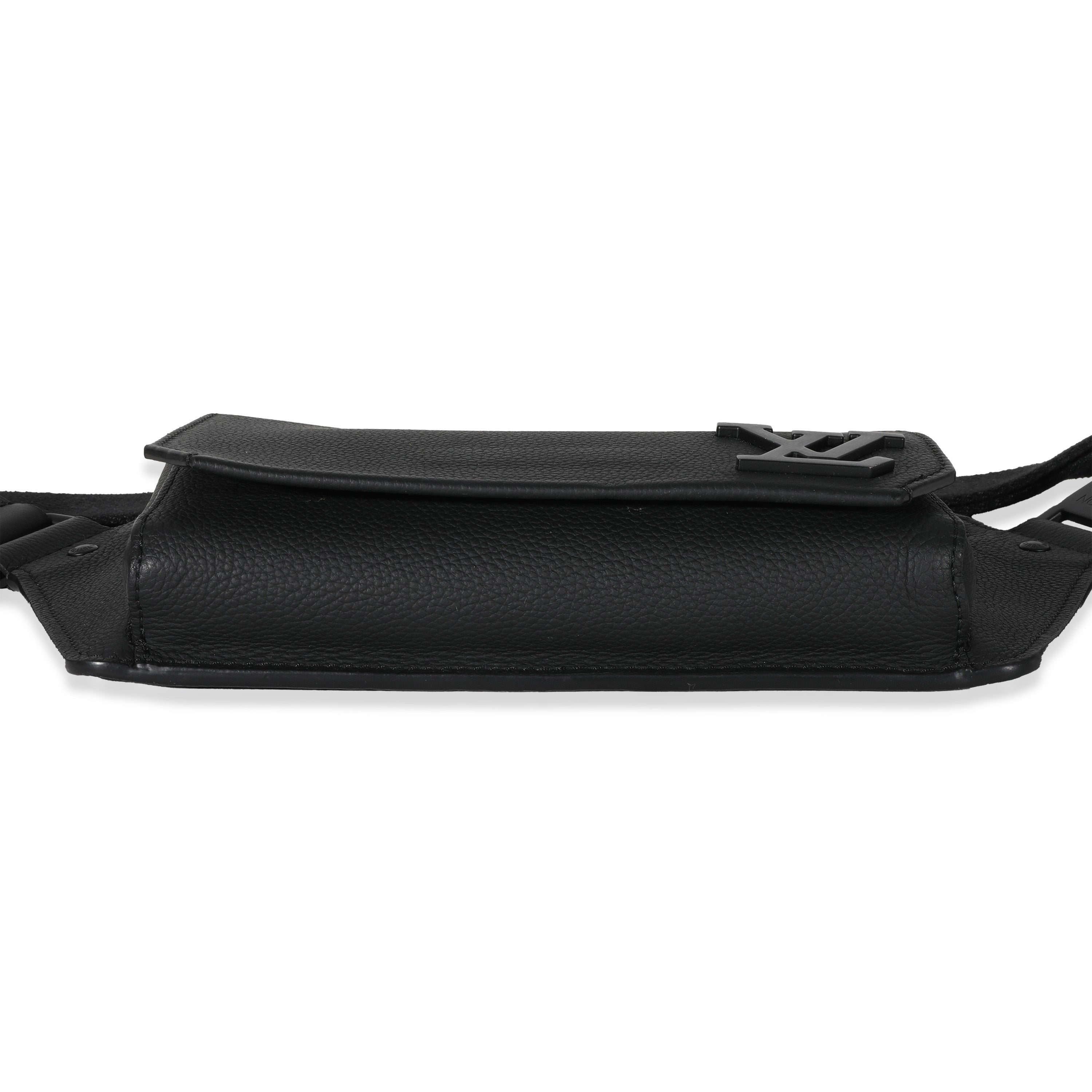 Louis Vuitton Louis Vuitton Black Leather Aerogram Sling Bag