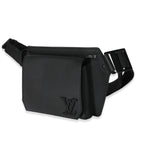 Louis Vuitton Louis Vuitton Black Leather Aerogram Sling Bag