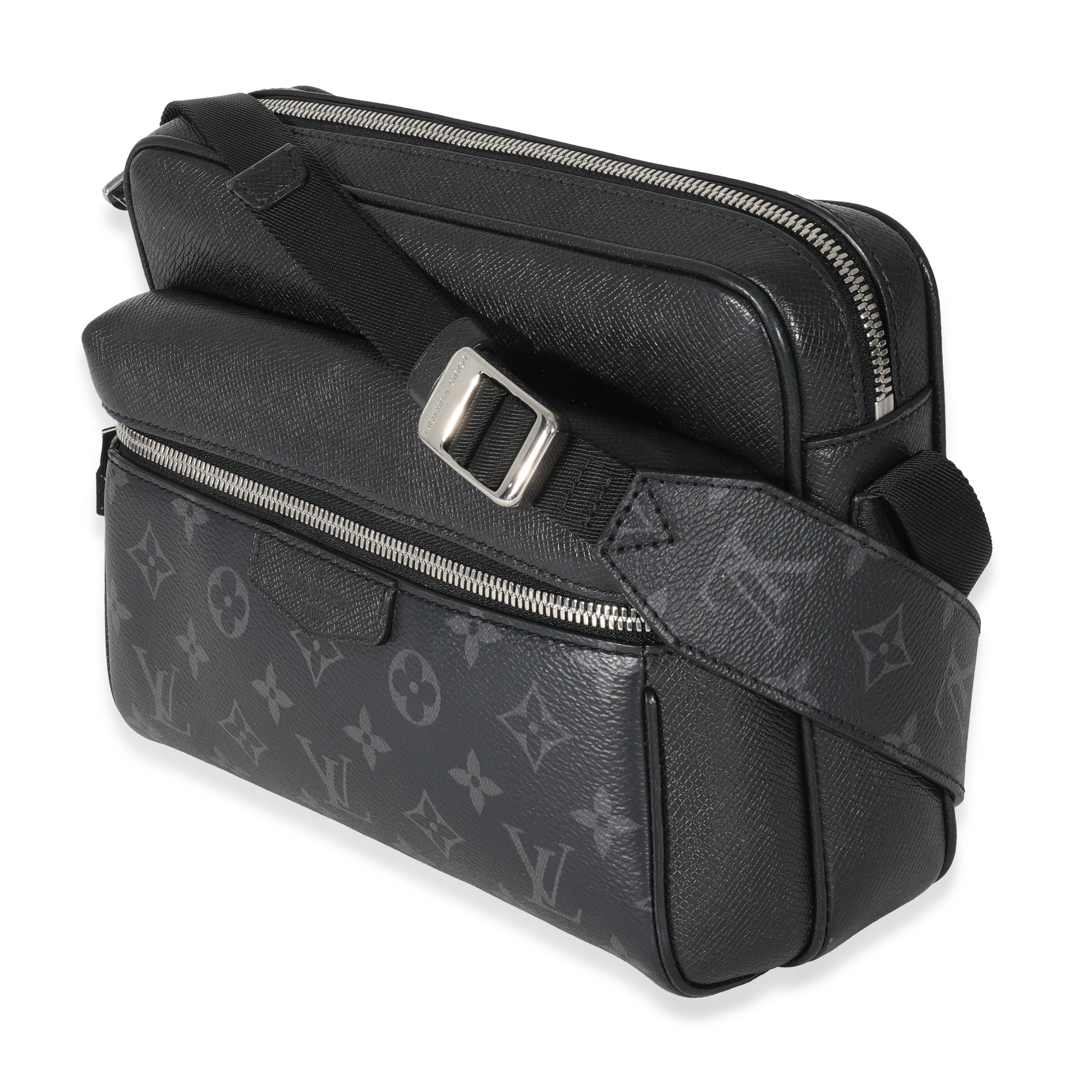 Louis Vuitton Louis Vuitton Black Taiga Monogram Eclipse Canvas Outdoor Messenger