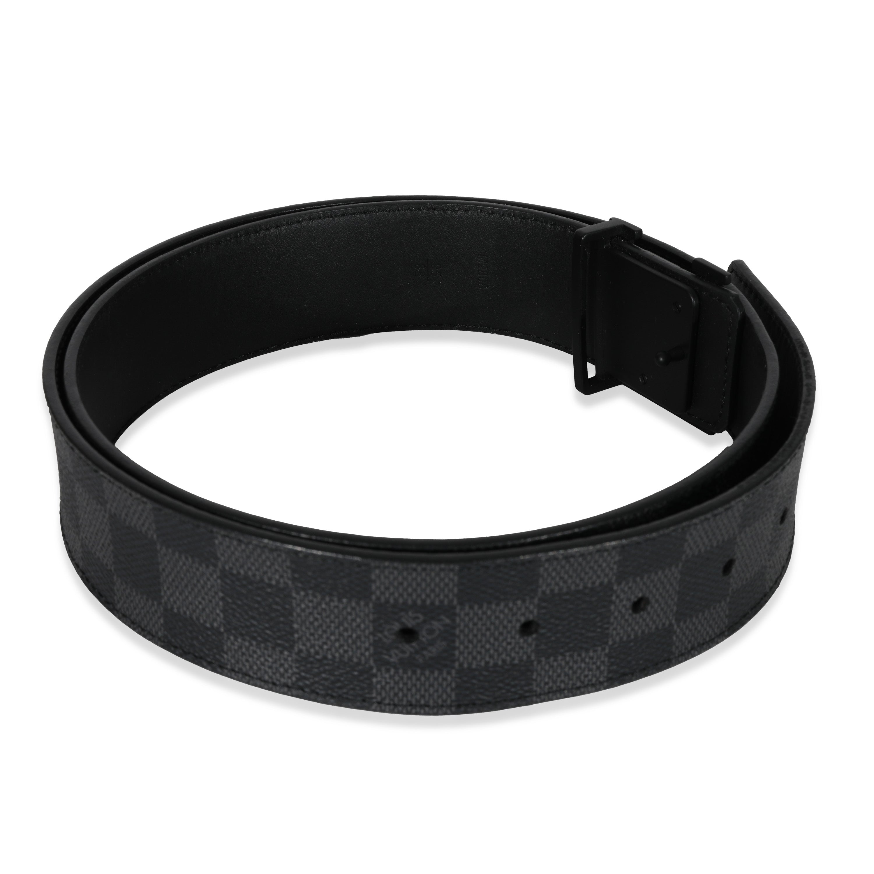 Louis Vuitton Louis Vuitton Canvas Damier Graphite LV Initiales Belt