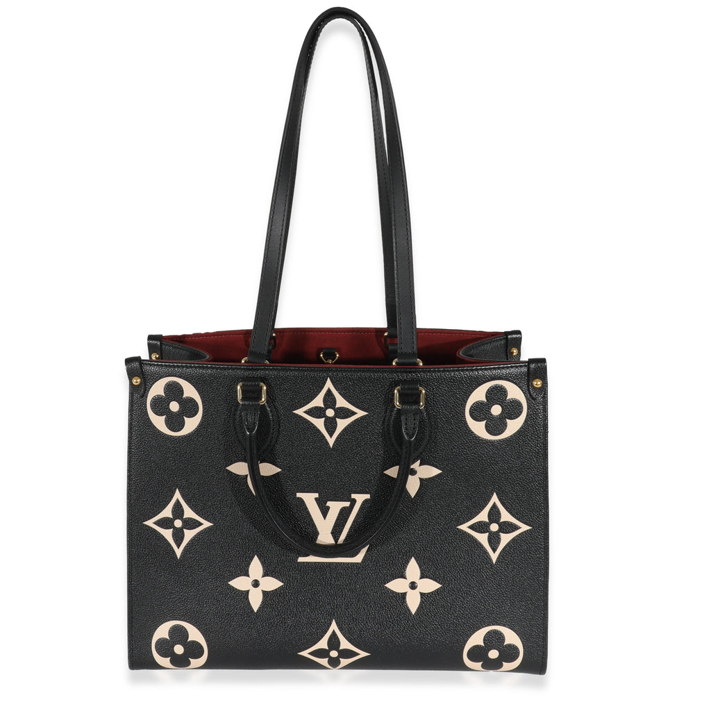 Louis Vuitton Louis Vuitton Black & Beige Monogram Empreinte Onthego MM