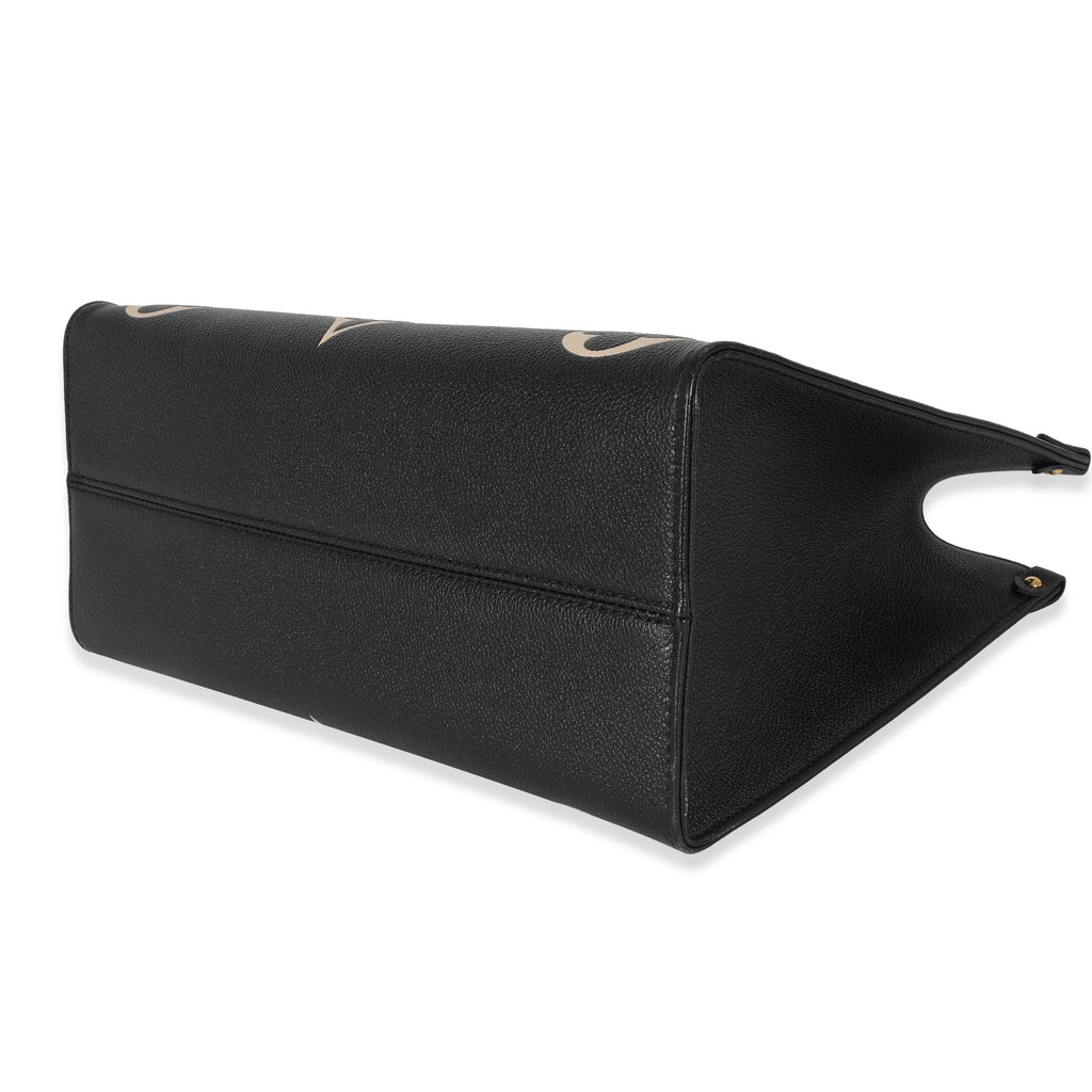 Louis Vuitton Louis Vuitton Black & Beige Monogram Empreinte Onthego MM