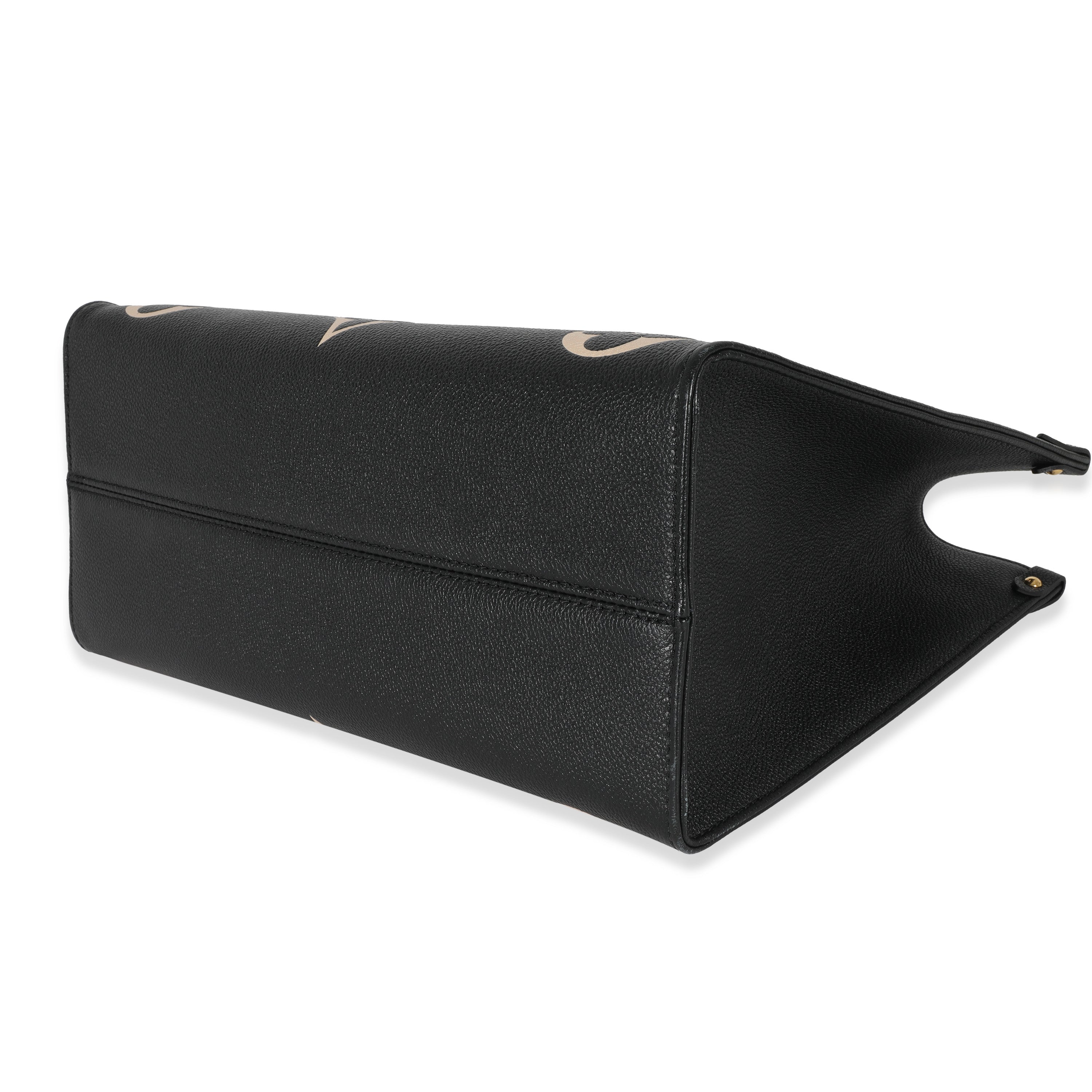 Louis Vuitton Louis Vuitton Black & Beige Monogram Empreinte Onthego MM