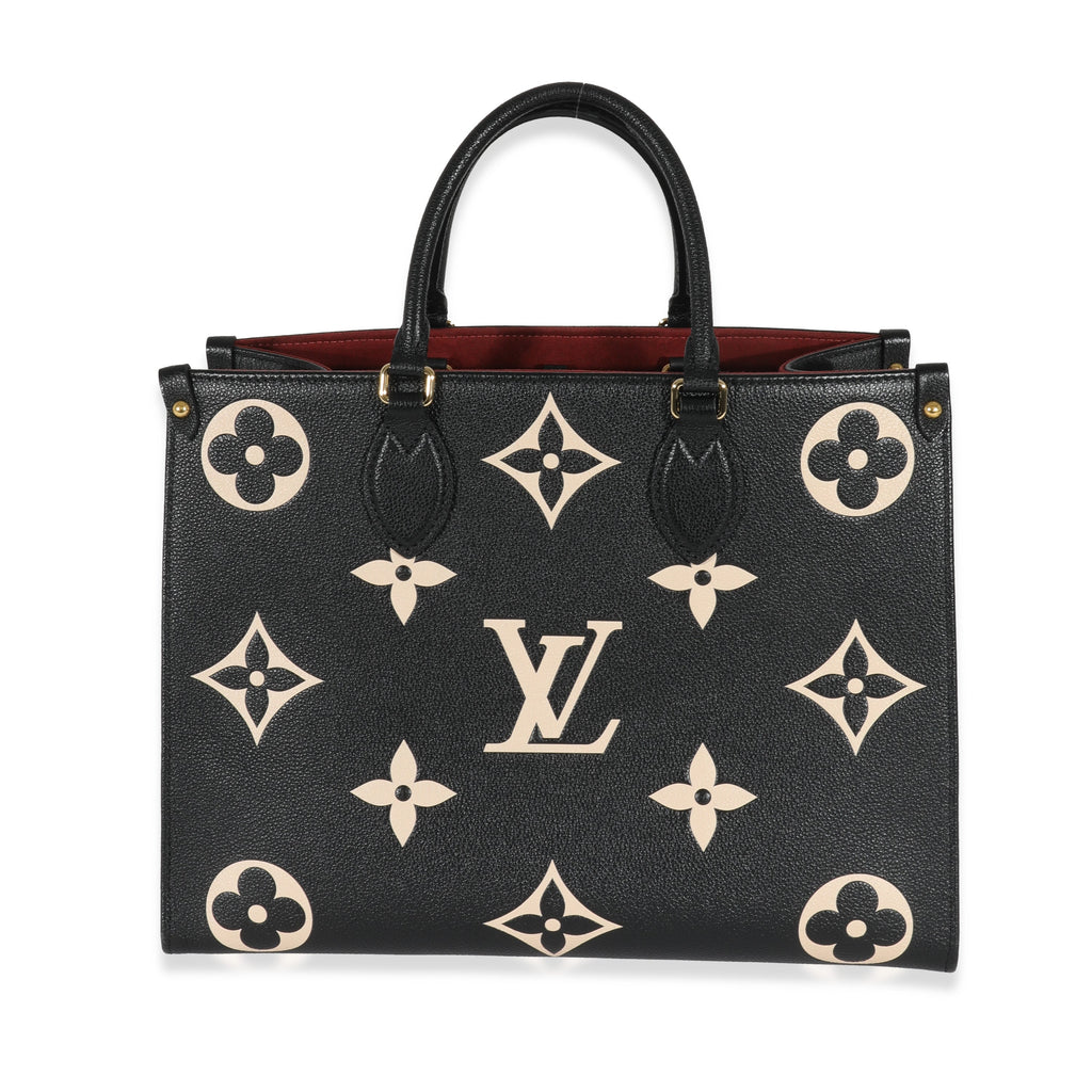 Louis Vuitton Louis Vuitton Black & Beige Monogram Empreinte Onthego MM