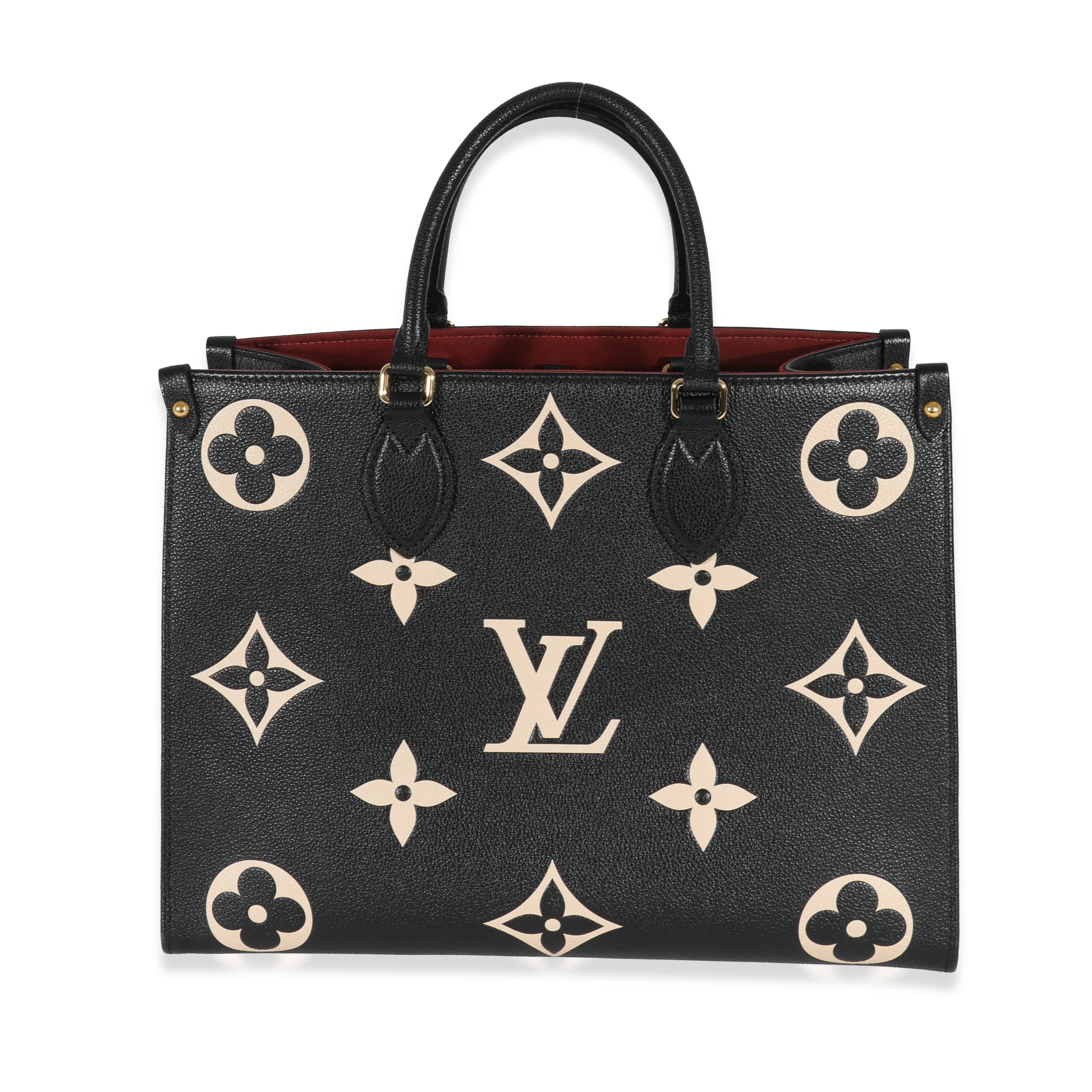 Louis Vuitton Louis Vuitton Black & Beige Monogram Empreinte Onthego MM