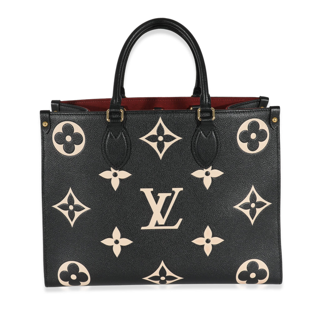 Louis Vuitton Louis Vuitton Black & Beige Monogram Empreinte Onthego MM