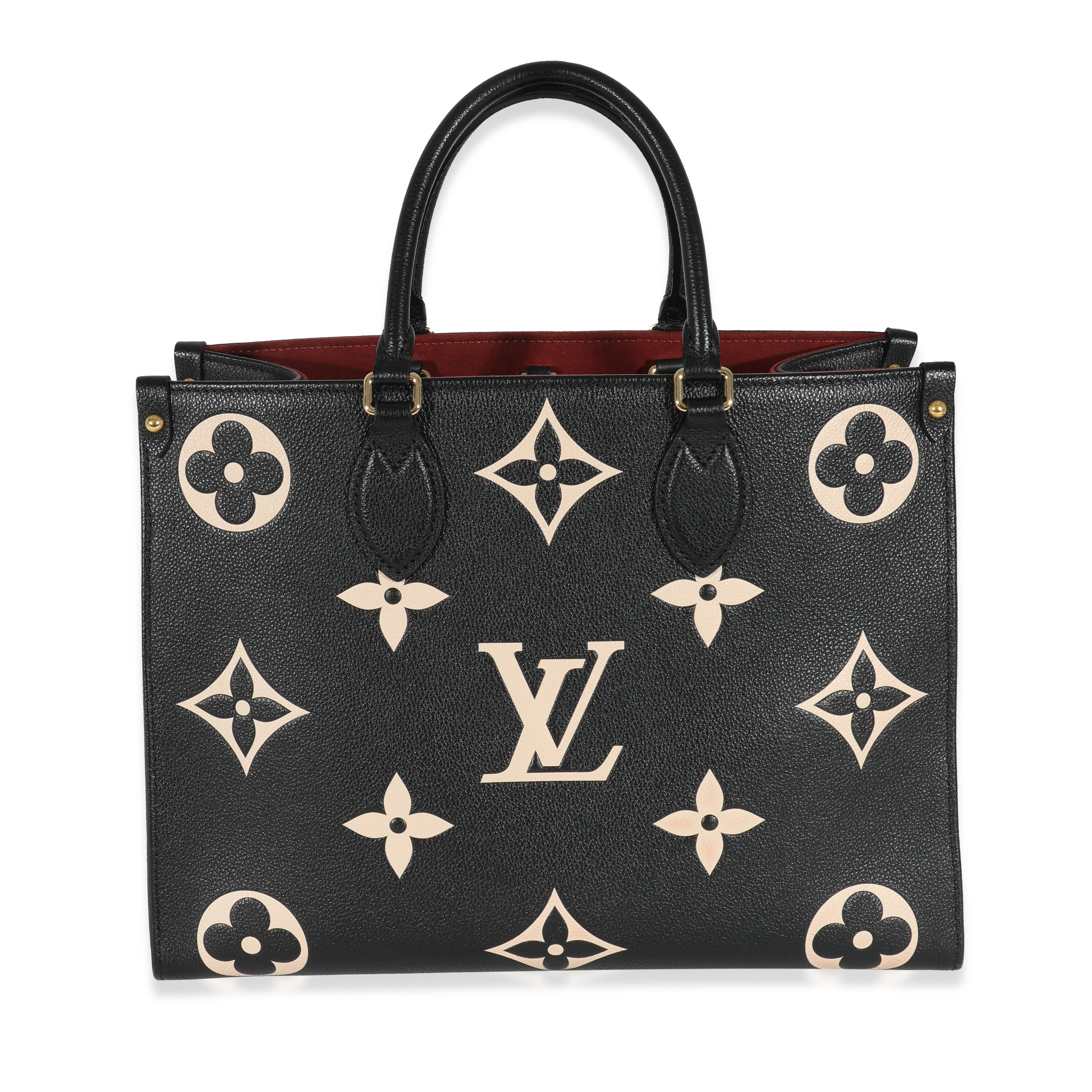 Louis Vuitton Louis Vuitton Black & Beige Monogram Empreinte Onthego MM