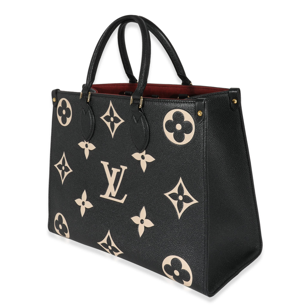 Louis Vuitton Louis Vuitton Black & Beige Monogram Empreinte Onthego MM
