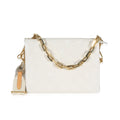 Louis Vuitton Louis Vuitton Cream Puffy Lambskin Monogram Coussin PM