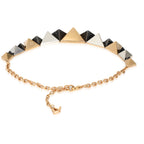 Louis Vuitton Gold Tone Pyramid Stud Necklace