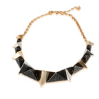Louis Vuitton Gold Tone Pyramid Stud Necklace