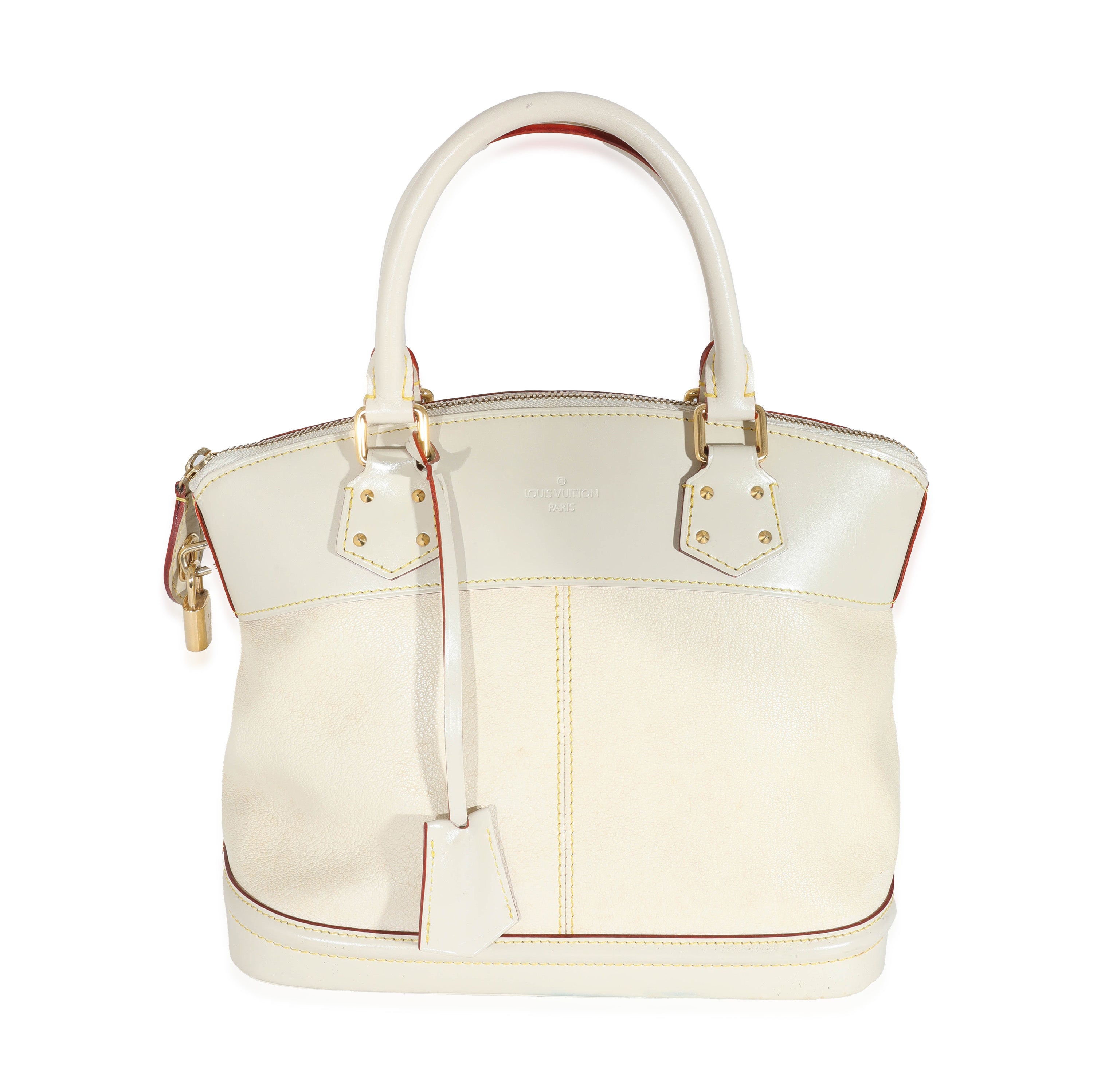 Louis Vuitton Louis Vuitton Ivory Leather Suhali Lockit MM