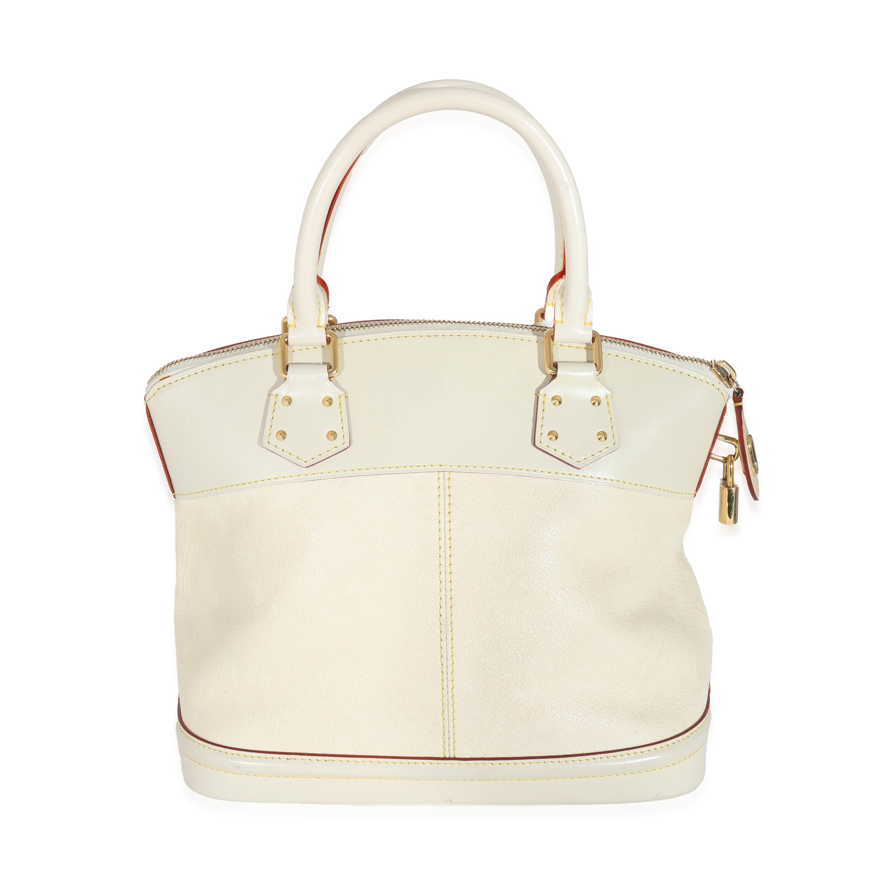 Louis Vuitton Louis Vuitton Ivory Leather Suhali Lockit MM