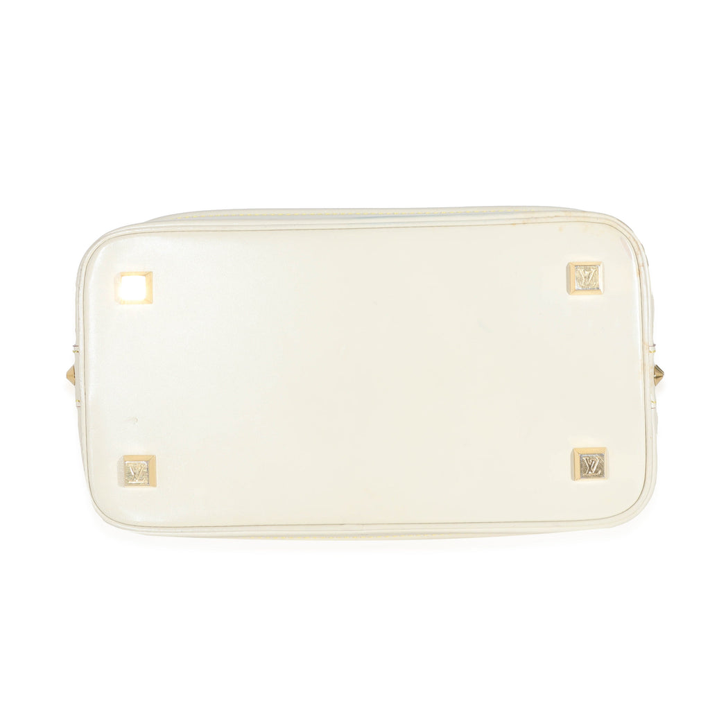 Louis Vuitton Louis Vuitton Ivory Leather Suhali Lockit MM