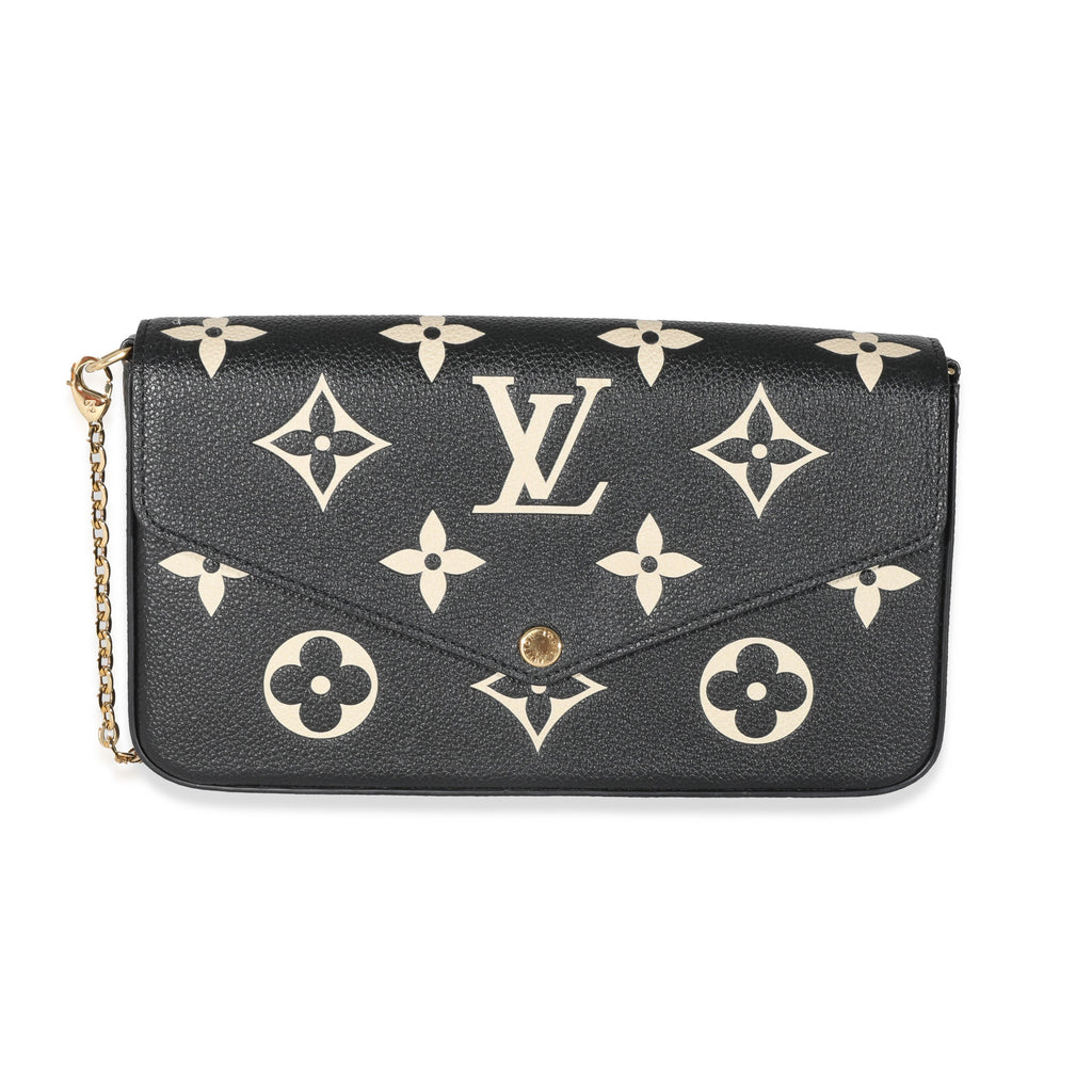 Louis Vuitton Louis Vuitton Black Beige Monogram Empreinte Félicie Pochette