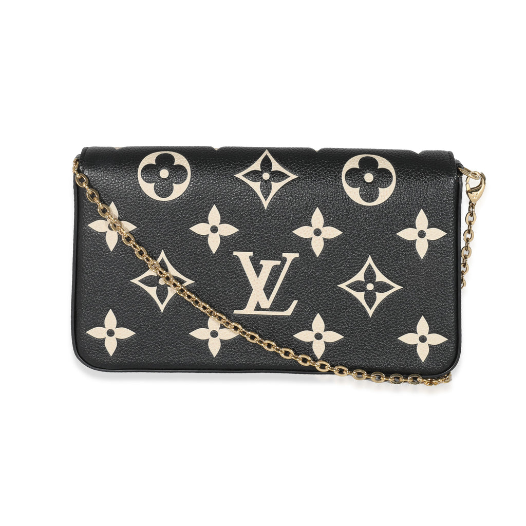 Louis Vuitton Louis Vuitton Black Beige Monogram Empreinte Félicie Pochette