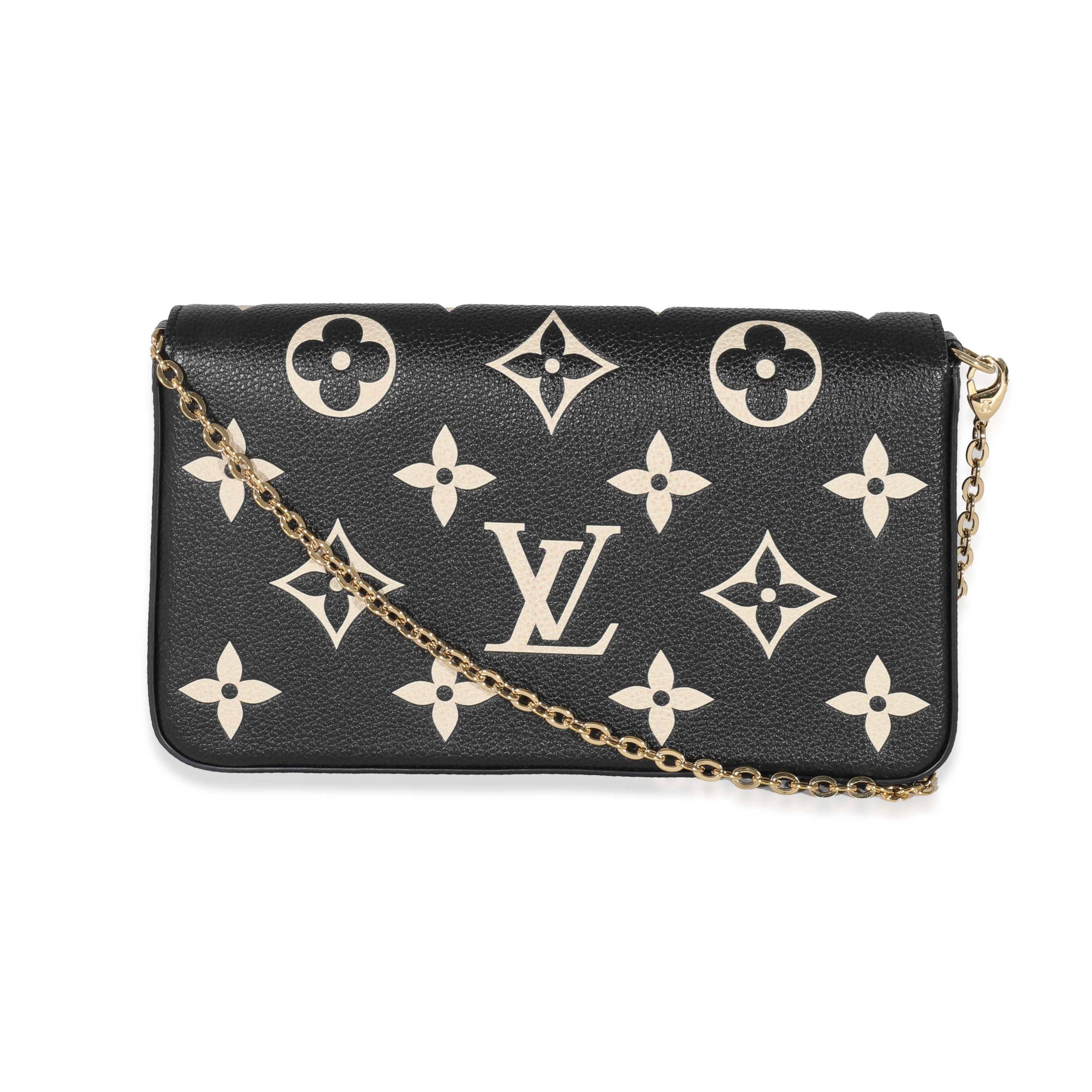 Louis Vuitton Louis Vuitton Black Beige Monogram Empreinte Félicie Pochette