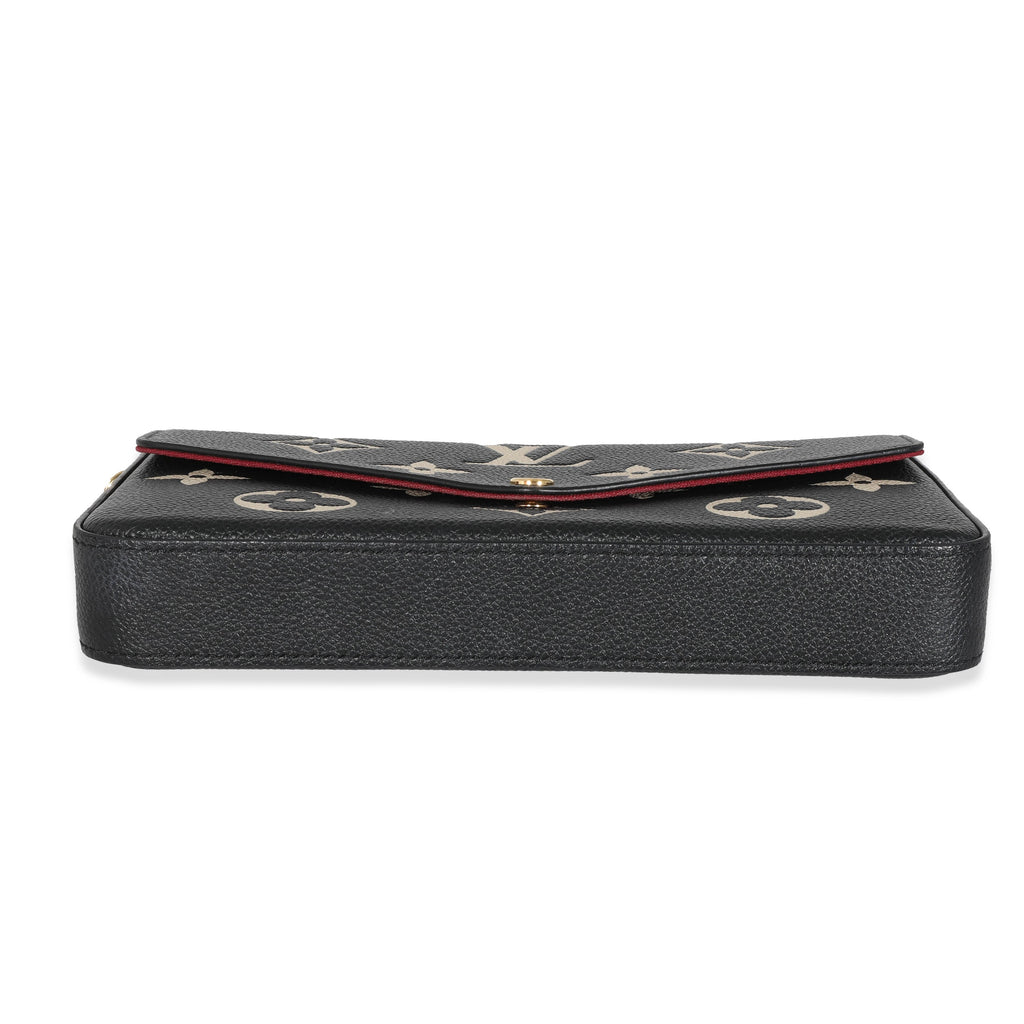 Louis Vuitton Louis Vuitton Black Beige Monogram Empreinte Félicie Pochette