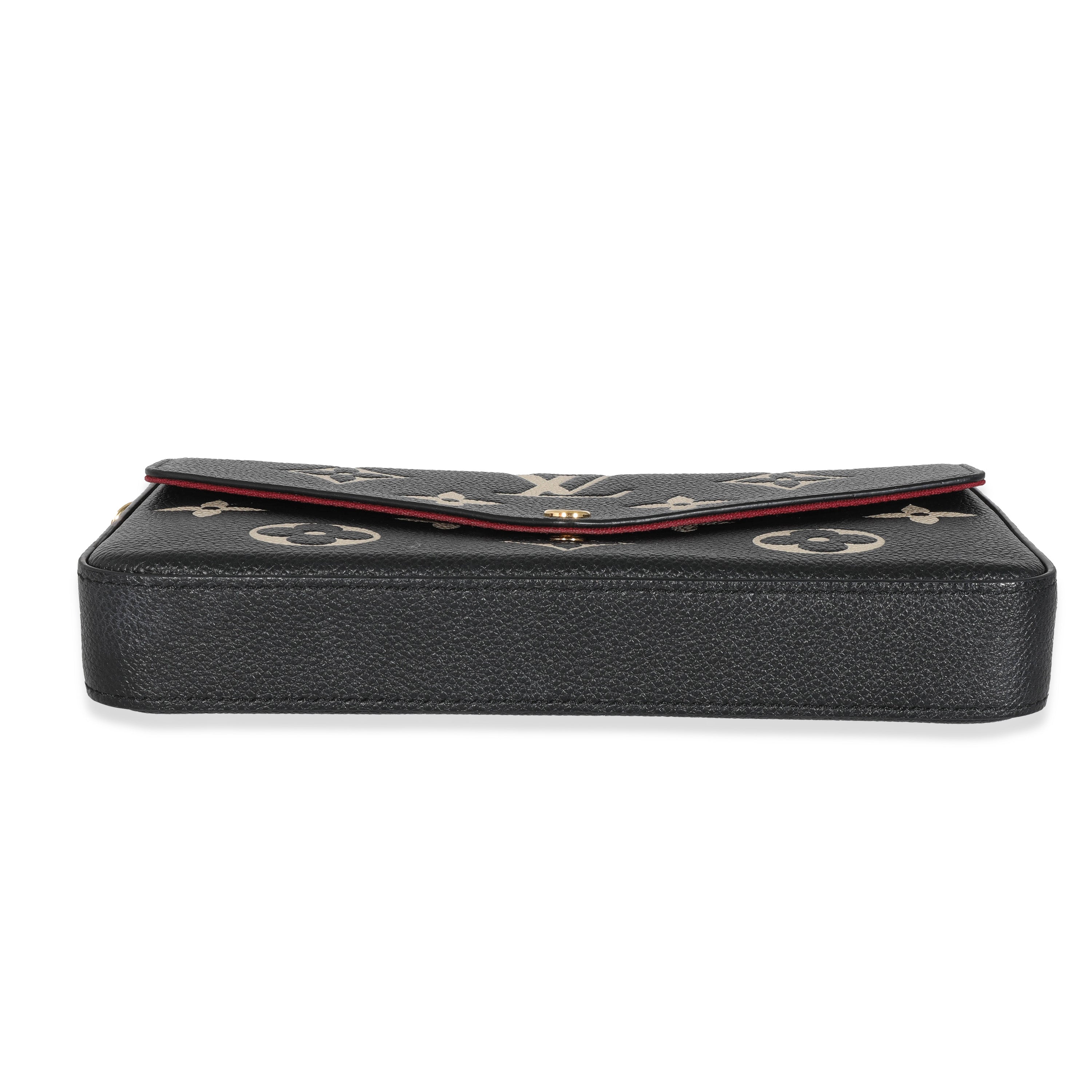 Louis Vuitton Louis Vuitton Black Beige Monogram Empreinte Félicie Pochette