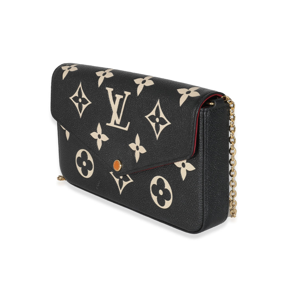 Louis Vuitton Louis Vuitton Black Beige Monogram Empreinte Félicie Pochette