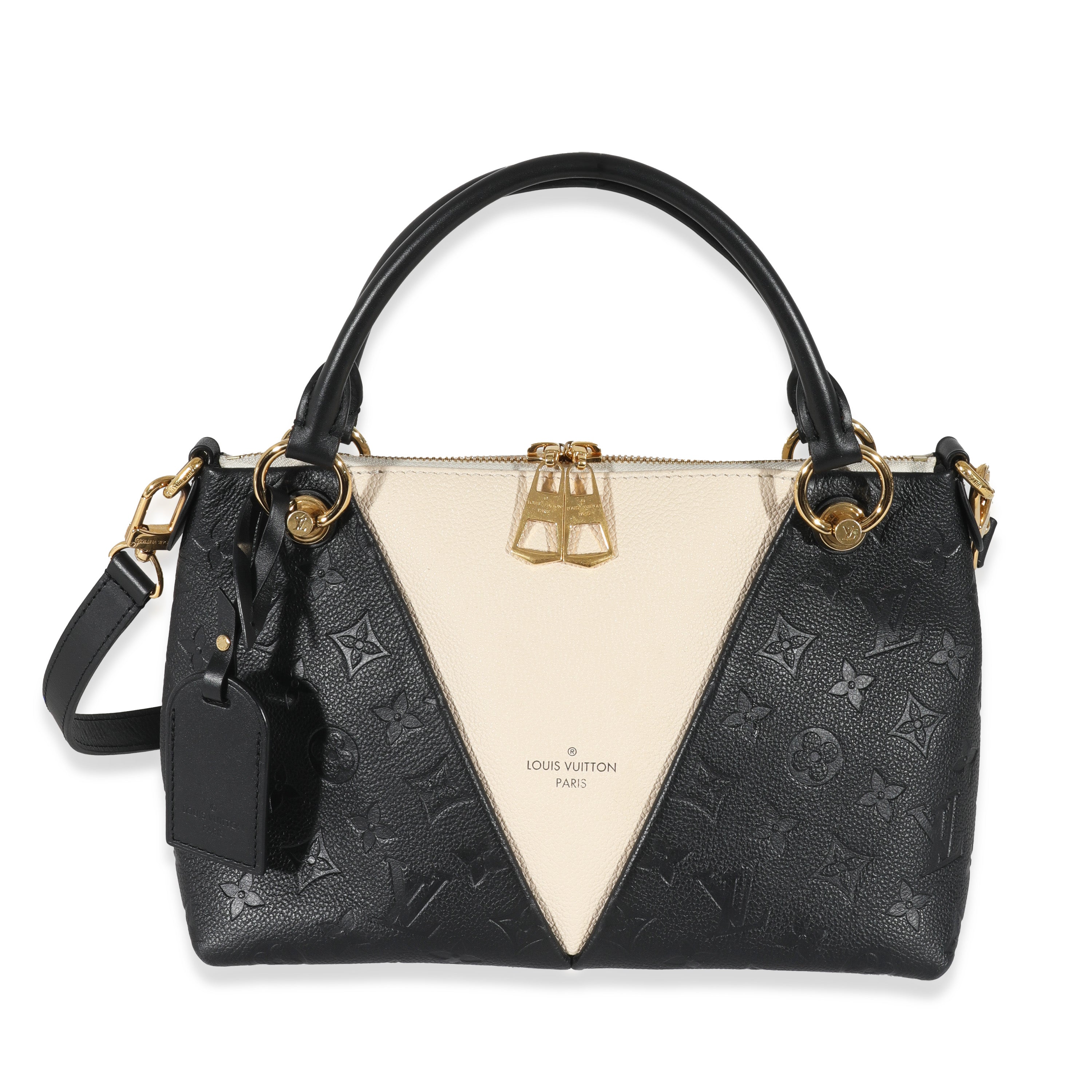 Louis Vuitton Louis Vuitton Black & Beige Monogram Empreinte V Tote BB