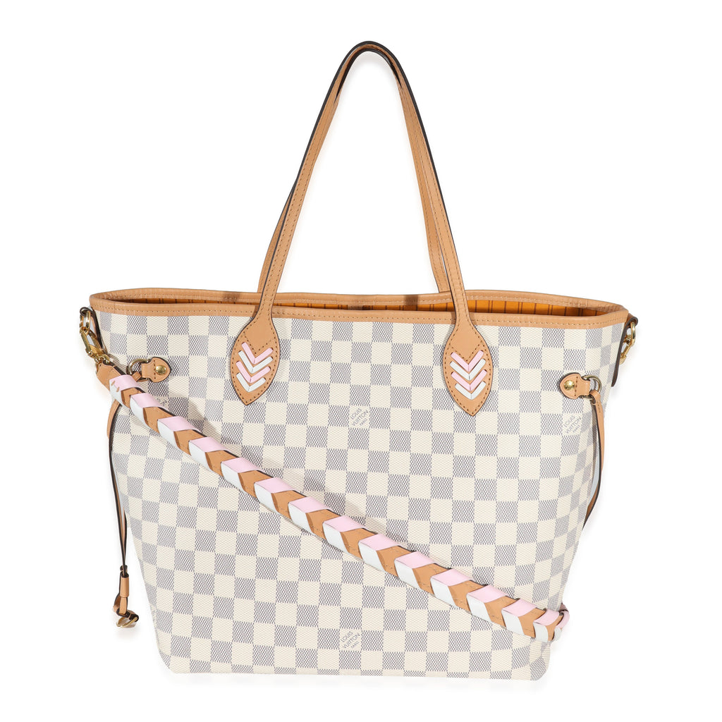 Louis Vuitton Louis Vuitton Damier Azur Canvas Braided Neverfull MM