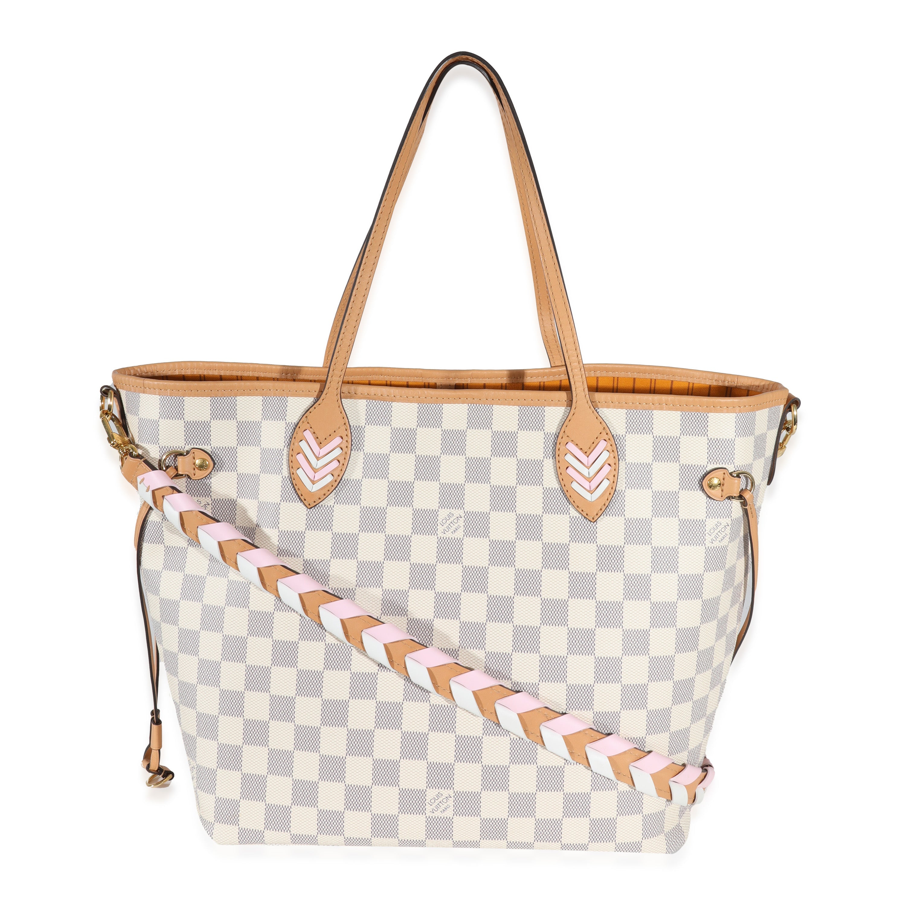 Louis Vuitton Louis Vuitton Damier Azur Canvas Braided Neverfull MM