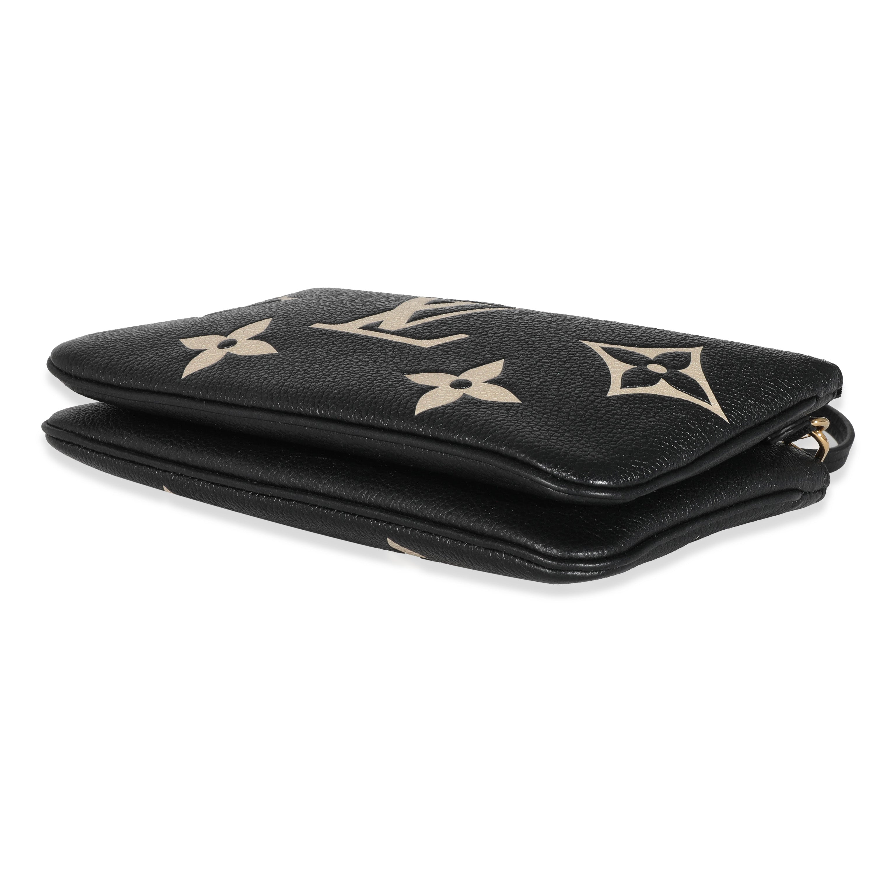 Louis Vuitton Louis Vuitton Bicolore Monogram Empreinte Double Zip Pochette
