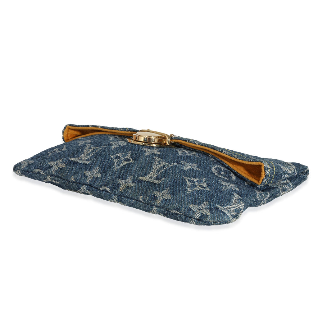 Louis Vuitton Louis Vuitton Blue Monogram Denim Plat Pochette