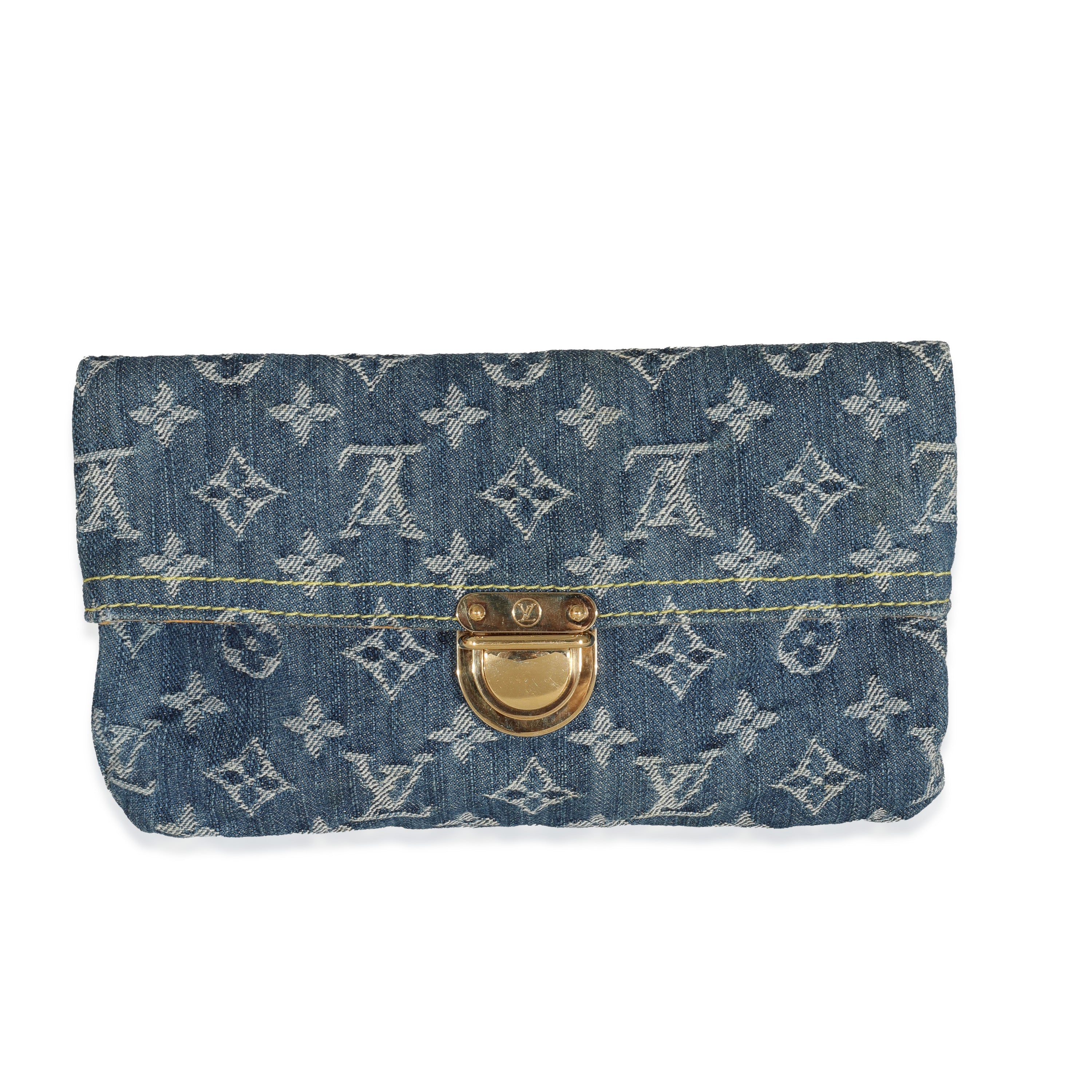 Louis Vuitton Louis Vuitton Blue Monogram Denim Plat Pochette