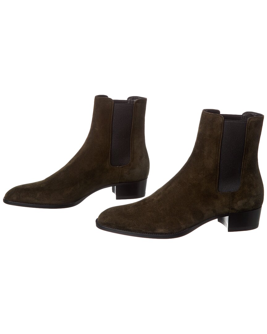 Saint Laurent Wyatt 40 Suede Chelsea Boot (Authentic Pre-Loved)