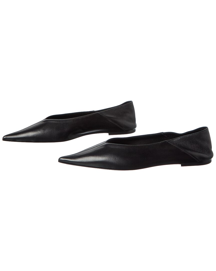 Saint Laurent Carolyn Leather Flat (Authentic Pre-Loved)