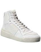 Saint Laurent Leather High-Top Sneaker White 40