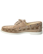 Gucci Interlocking G Canvas & Suede Loafer
