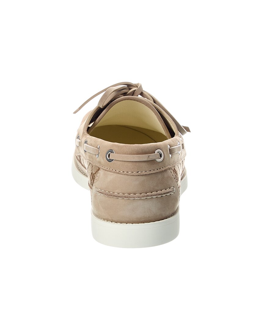 Gucci Interlocking G Canvas & Suede Loafer